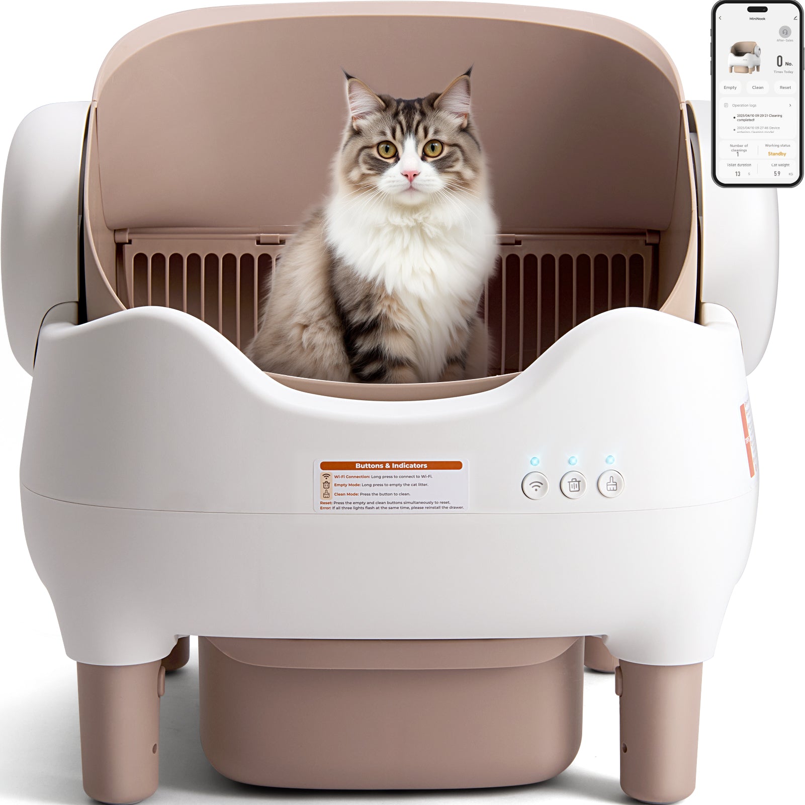 KITPLUS MiniNook Self-Cleaning Litter Boxes