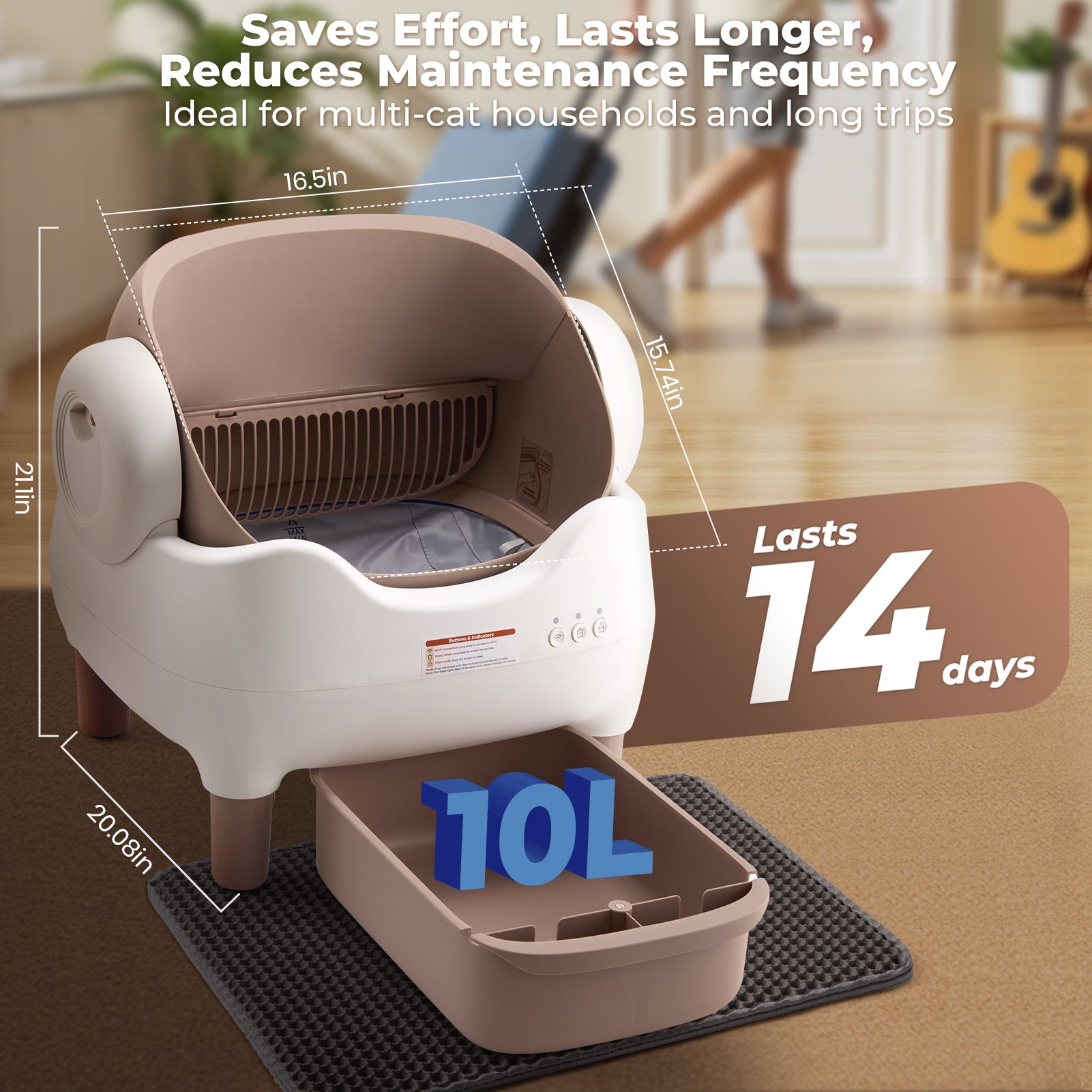 KITPLUS MiniNook Self-Cleaning Litter Boxes