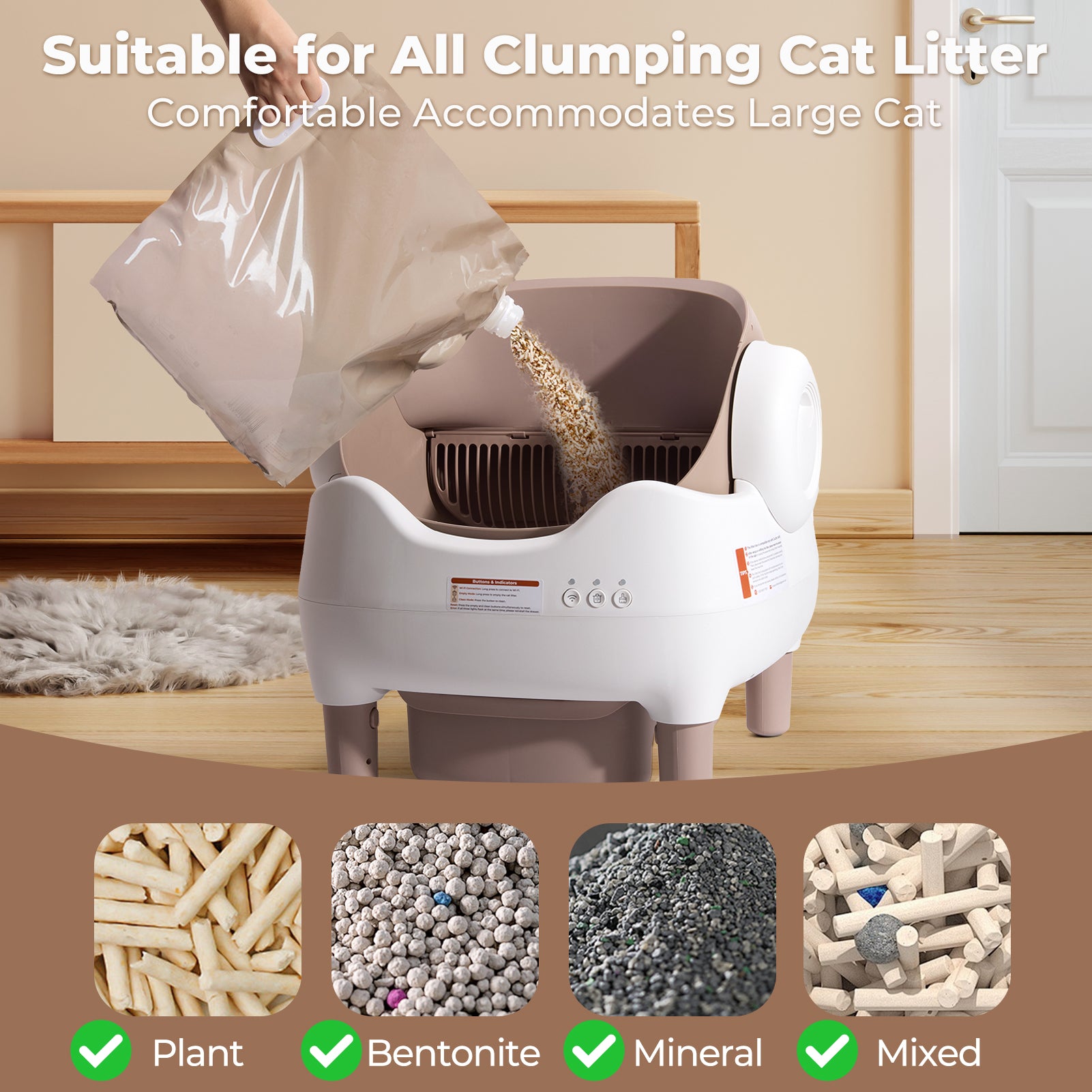 KITPLUS MiniNook Self-Cleaning Litter Boxes